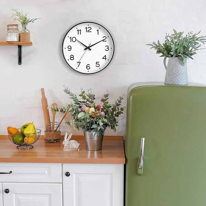 Roymnie Wall Clock 12 Inch Silent Wall Clocks Battery Operated-Modern Non - Image 2