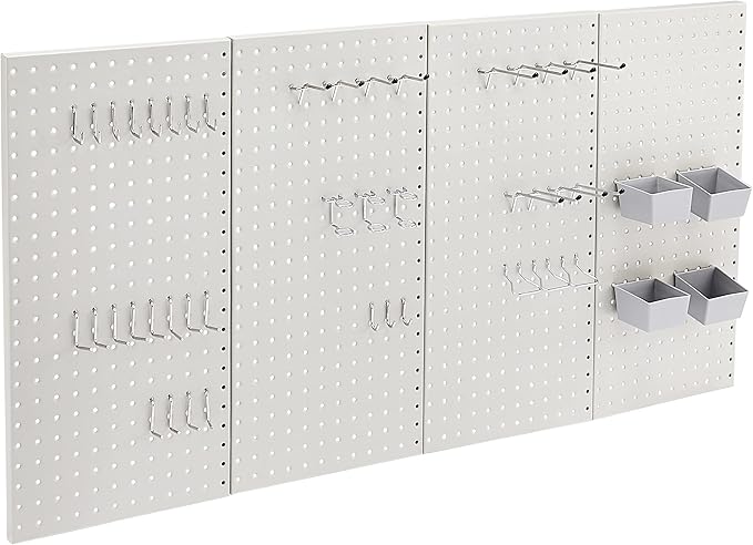 Amazon Basics Rectangular Metal Pegboard Wall Organizer, Tool Storage by AmazonBasics