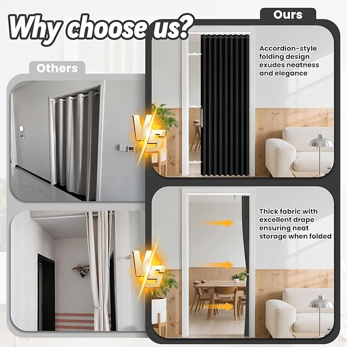 AJAZZ Blackout Sliding Door Curtains - Image 2