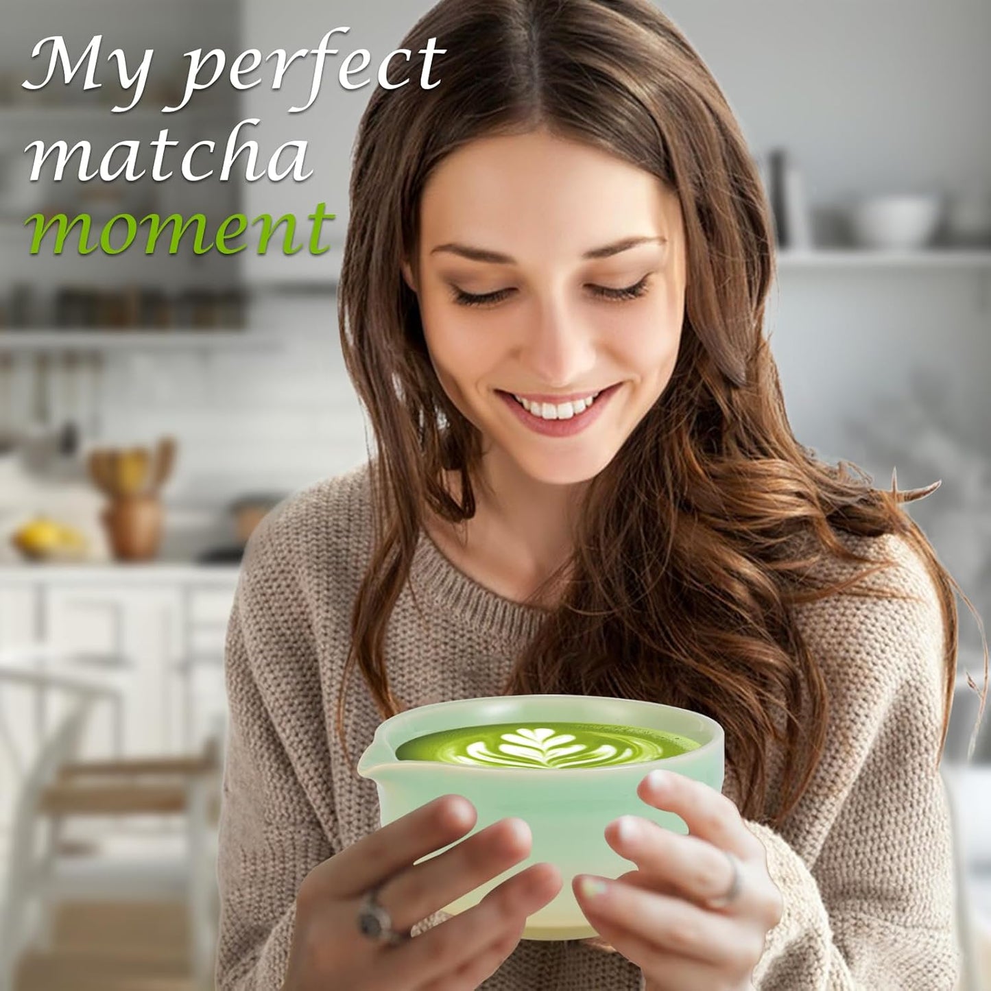 Matcha Whisk Set, Japanese Tea Set Includes Matcha Bowl with Spout, Bamboo Whisk, Ceramic Chasen Holder, Scoop, Sifter, 5 pcs Traditional Tea Making Kit for Matcha Lovers Gift for Women Men