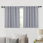 RYB HOME Bedroom Curtains, Room Darkening Thermal Insulated Curtain Back Tab by RYBHOME