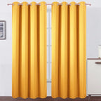 LEMOMO Blackout Curtains 52 x 120 Inch Long Yellow Curtains Set of 2 Panels by Lemomo