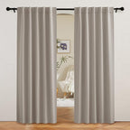 RYB HOME Blackout Curtains 80 inches Long Thermal Insulating Large Window by RYBHOME