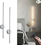 Battery Operated Modern Wall Sconces, Dimmable Wireless Wall Light Set of Two by KARTOOSH