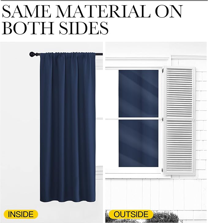 NICETOWN Bedroom Curtains Blackout Draperies, Home Decorations Thermal - Image 6