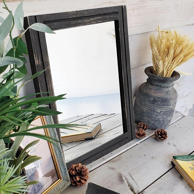 AAZZKANG Wall Mounted Mirror Small Rectangular Retro Mirrors - Image 6
