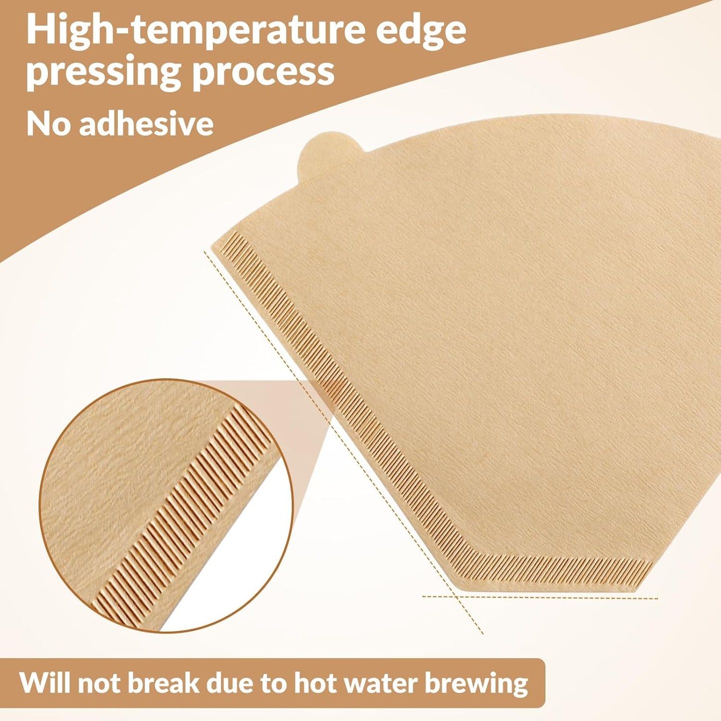 150 Count #4 Coffee Filters, Number 4 Cone Coffee Paper Filters for Pour Over and Drip Coffee Maker, 8-12 Cups (Unbleached Natural)