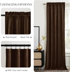 NICETOWN Brown Velvet Curtains 108 inches Long 2 Panel - Image 8