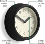 JONES CLOCKS® Fuze wall Clock | Small Round Clock | Black | Playful Modern - Image 5