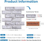 COMSTICKC 3D Faux Brick Wall Panel Peel and Stick, Small Size, Ultra-Light PVC - Image 3