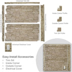 Ekena Millwork 49"W x 25 1/2"H x 1 1/4"D Acadia Ledge Stacked Stone, StoneWall - Image 6