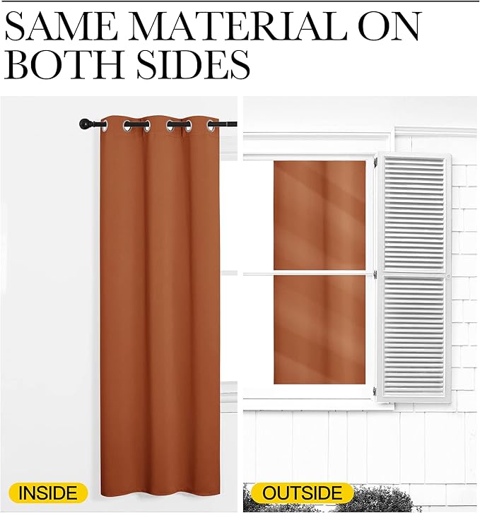 NICETOWN Bedroom Blackout Curtains 68 inches Long, Privacy and Thermal - Image 6