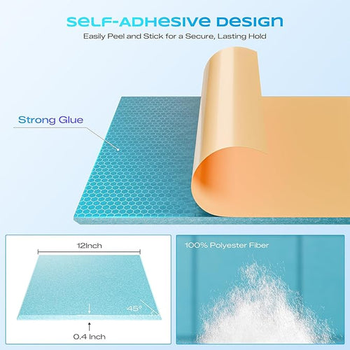 12 Pack Self-Adhesive Acoustic Panels, Soundproof Wall Panels - Image 2