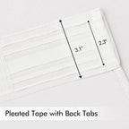 MIULEE Pure White Back Tab Light Blocking Curtains 63 Inch Length 2 Panels Set - Image 4