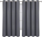 LEMOMO Grey Blackout Curtains 66 x 63 Inch Length/Set of 2 Curtain - Image 2