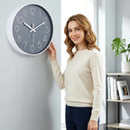 jomparis 16 Inch Gray Large Wall Clock Silent Modern Elegant Decor - Image 2