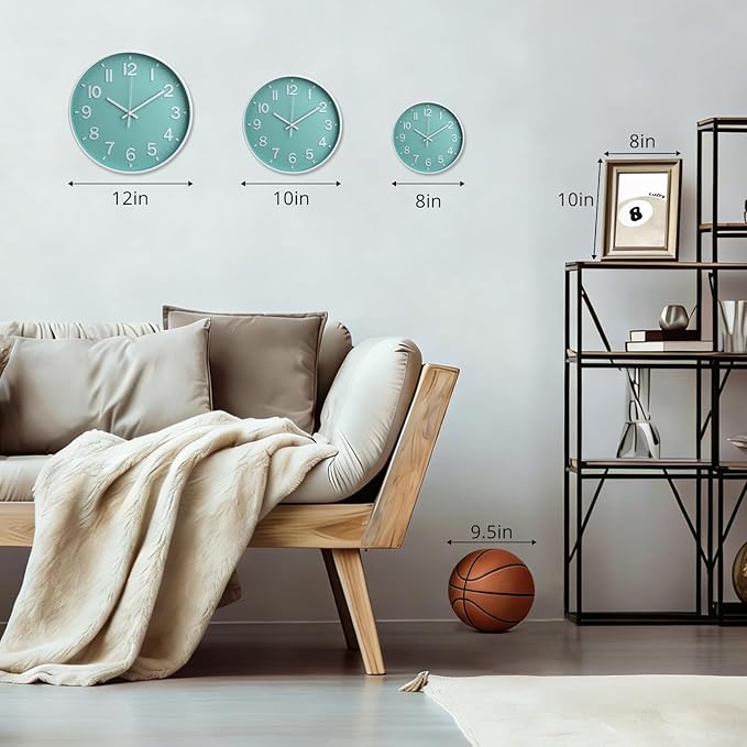 Wall Clock Modern Simple Quartz Decorative Clock Non-Ticking Silent Battery - Image 2