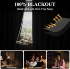 RYB HOME Full Blackout Curtain for Sliding Glass Doors, Thermal Insulated Extra - Image 3