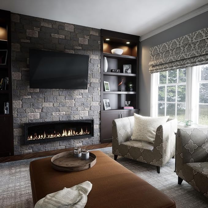 EverStone Cobblestone Faux Stone Panel, Midnight Granite Color - Image 11