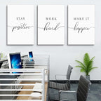 Framed Canvas Wall Art Positive Quotes Painting, Office Wall Art, Positive - Image 4