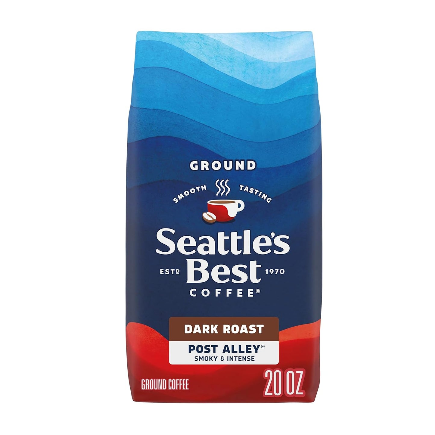 Seattle’s Best Coffee, Dark Roast Ground Coffee, Post Alley, 100% Arabica, 1 Bag (20 oz)