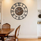 Large Metal Wall Clock, 20 Inch Retro Decorative Silent, Non Ticking, Battery - Image 4