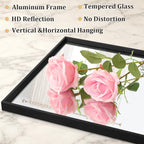 AAZZKANG Black Framed Mirror Large 26"x18" Rectangle Metal Mirrors - Image 3