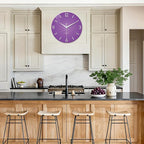 XFM Round Purple Wall Clock 14 Inch Silent Non-Ticking Battery Operated - Image 4