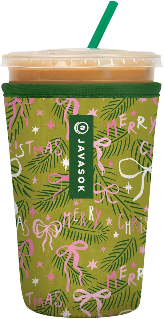 Sok It JavaSok Iced Coffee & Cold Soda Insulated Neoprene Cup Sleeve (Tied with Cheer, Medium: 22-28oz)
