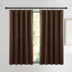 NICETOWN Brown Velvet Curtains, Thermal Insulated Sound Reducing Heavy Matt - Image 2