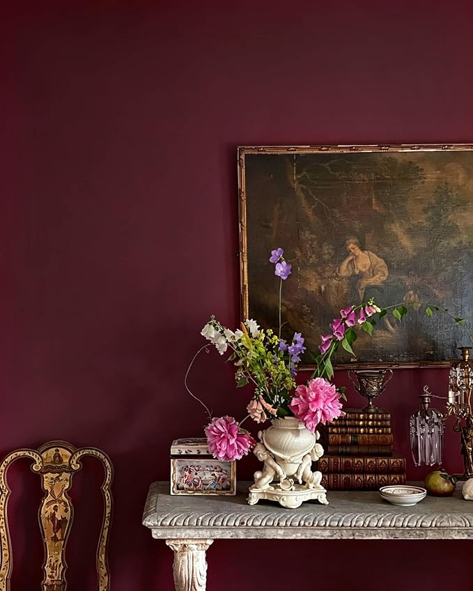 Dimoon 78.7''x17.7'' Red Peel and Stick Wallpaper Contact Paper Modern Self - Image 2