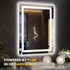 LOAAO 23.6"x31.5" LED Mirror for Bathroom, Lighted Bathroom Mirror - Image 7