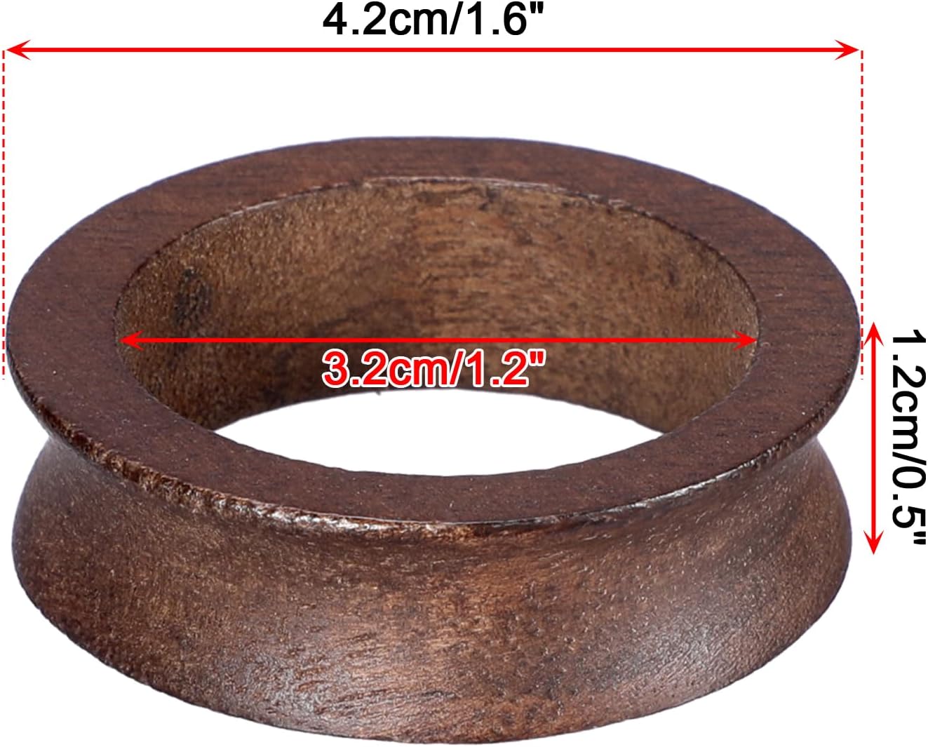 JUXYES Wooden Sphere Holder Display Stand, 6 Pack Small Wood Crystal Ball Stand, Simple Round Display Easel Stands for Decorative Eggs, Crystal Balls, Golf Ball, Stones, Gemstones, Collections, 32mm