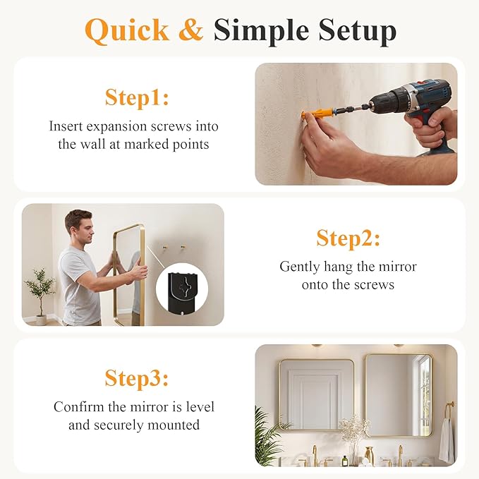 NEWBULIG 22X30 Inch Bathroom Mirror - Image 5