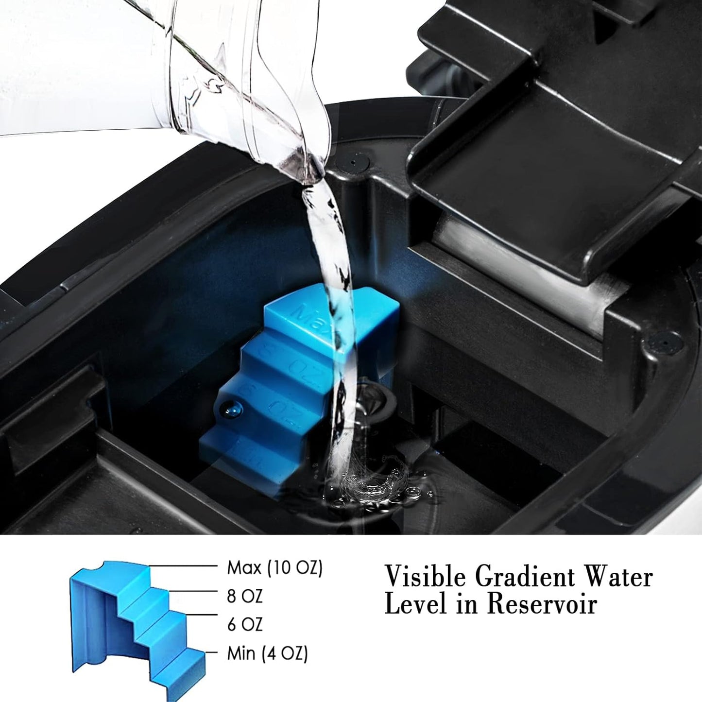 CHULUX Single Serve Coffee Maker, 1000 Watts Single Cup Stainless Steel Coffee Machine for Capsule and Ground Coffee with Graduated Water Tank, One Button Operation