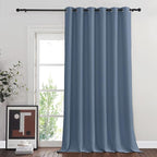 NICETOWN Stone Blue Blackout Sliding Door Curtains, Grommet Thermal Curtain by NICETOWN