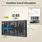 TONOR 4-Pack Acoustic Wood Wall Panels, 23.6” * 11.8” * 1.9” 3D Self-adhesive - Image 3