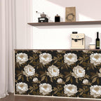 Laatse Peony Floral Wallpaper Peel and Stick Gold Leaf Contact Paper Modern - Image 2