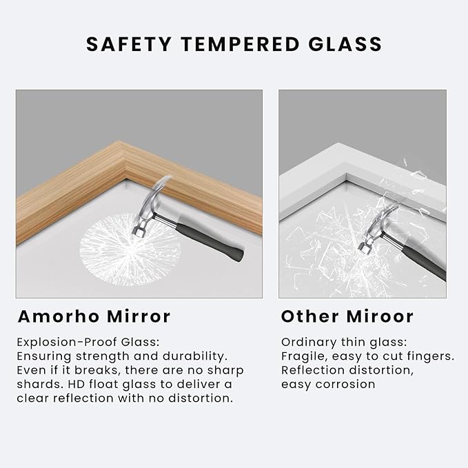 Amorho 50 X30 Inch Bathroom Mirror - Image 3
