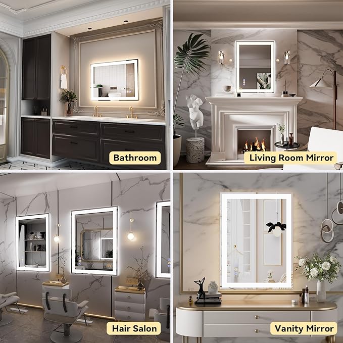 24x36 LED Bathroom Mirror with Lights, Super Bright Front & Backlit Vanity - Image 9