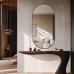 Oval Full Length Mirror, Ultra-Clear Explosion-Proof Dressing Mirror, Simple by TheiaMo