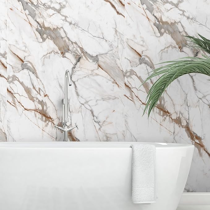 Marble Peel and Stick Waterproof Wall Paneling, Covers 38.75 Sq. Ft. - Image 8