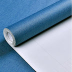 Yancorp 24"x120" Textured Fabric Navy Blue Faux Grasscloth Peel and Stick - Image 5