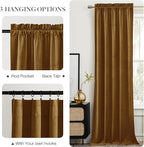 NICETOWN Gold Brown Velvet Curtains 2 Panels, Luxury and Soft Backdrops - Image 5