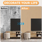 Arthome Peel and Stick Slat Wall Panels 15.7 "x400, Self-Adhesive PVC Wood - Image 7