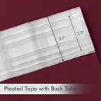 MIULEE Christmas Wine Red Back Tab Blackout Curtains 84 Inch Length 2 Panels Set - Image 4