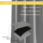 NICETOWN Blackout Silver Grey Sliding Door Curtains 90 inch Length, Thermal - Image 4