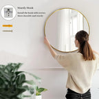 Sunniry Gold Round Mirror, Circle Mirror 26 inch, Round Mirrors - Image 5