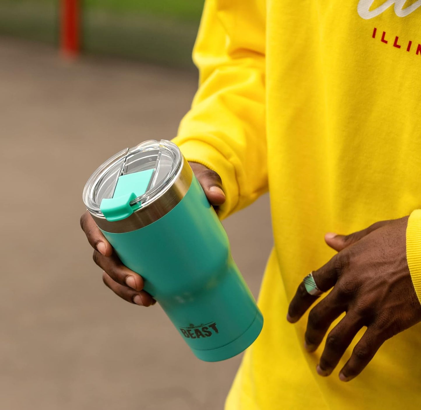 Beast 30 oz Tumbler Stainless Steel Vacuum Insulated Coffee Ice Cup Double Wall Travel Flask (Aquamarine Blue)