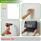 DRASTAR Mail Organizer Wall Mounted, Wooden Mail Sorter & Key Holder - Image 6